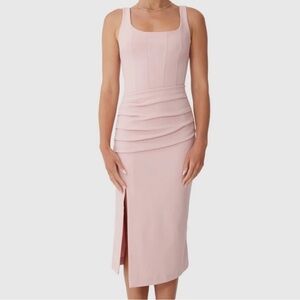 Finders Keepers Addison Dress In Baby Pink